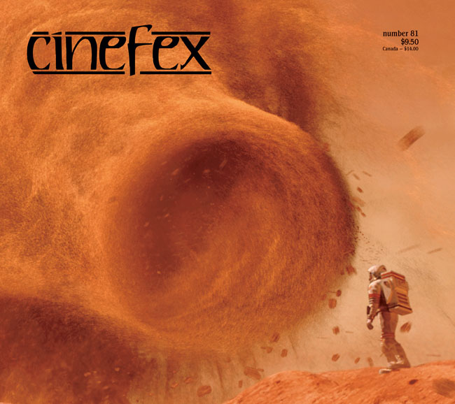 CINEFEX magazine side cover Issue 81 April/May/June 2000