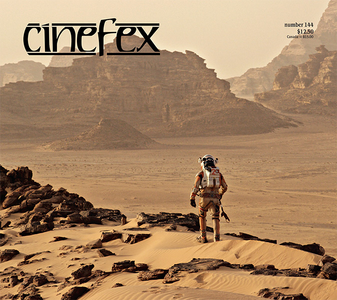 CINEFEX magazine side cover Issue 144 December 2015