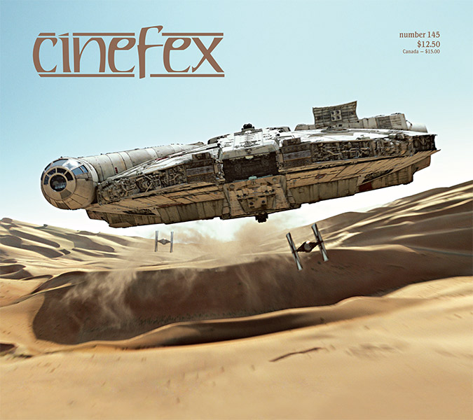 CINEFEX magazine side cover Issue 145 February/March 2016