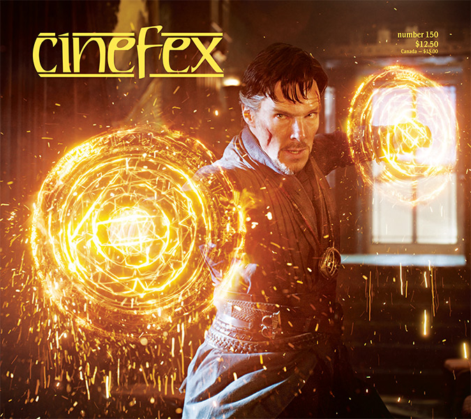 CINEFEX magazine side cover Issue 150 December 2016