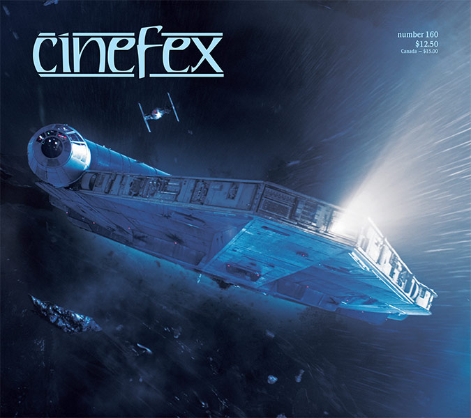 CINEFEX magazine side cover Issue 160  August 2018