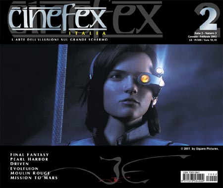 CINEVFX magazine side cover Issue 2  2002
