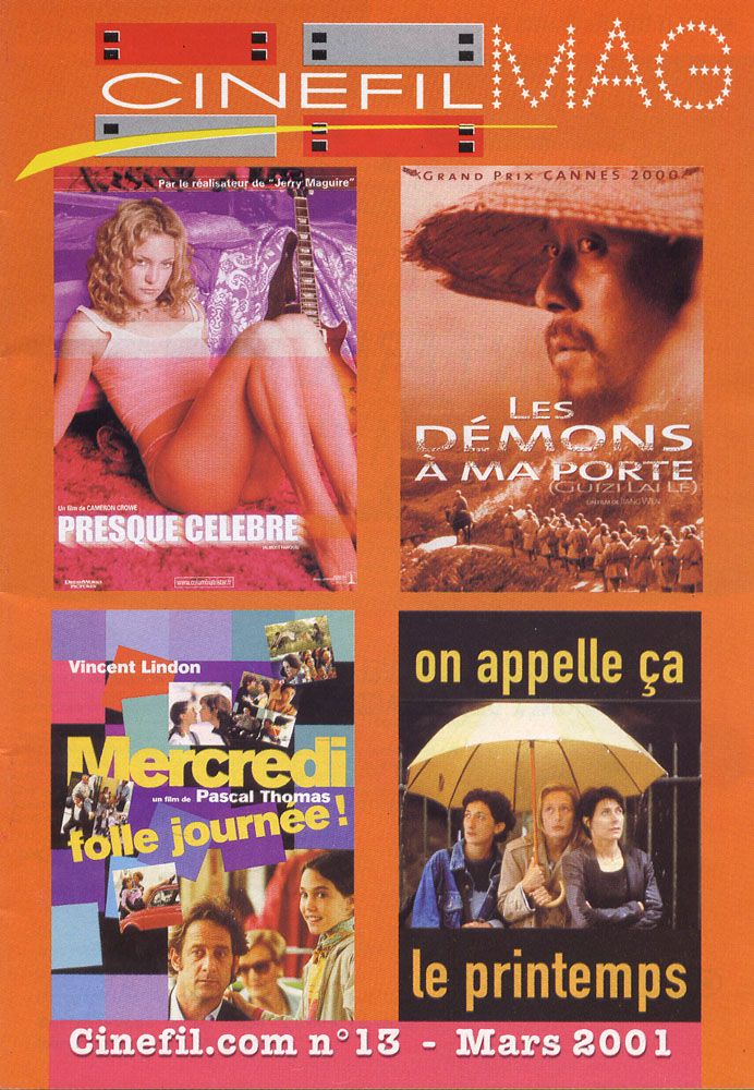 CINEFIL magazine side cover Issue 13 March 2001