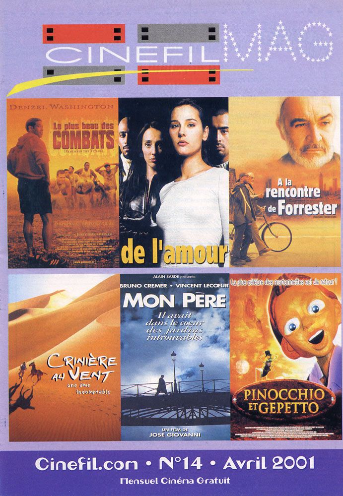 CINEFIL magazine side cover Issue 14 April 2001