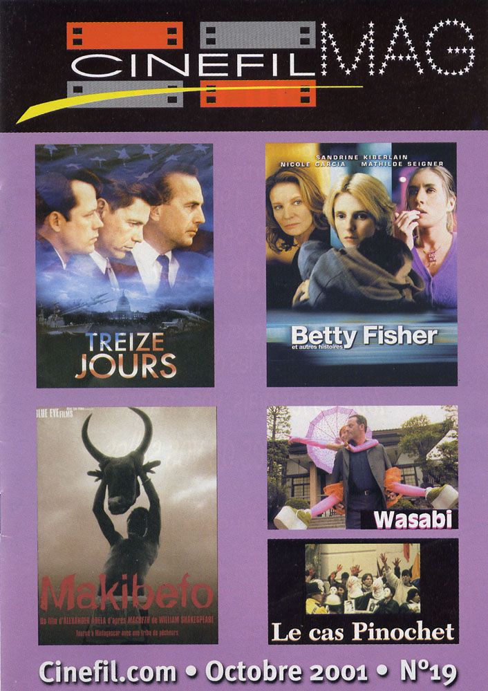 CINEFIL magazine side cover Issue 19 October 2001