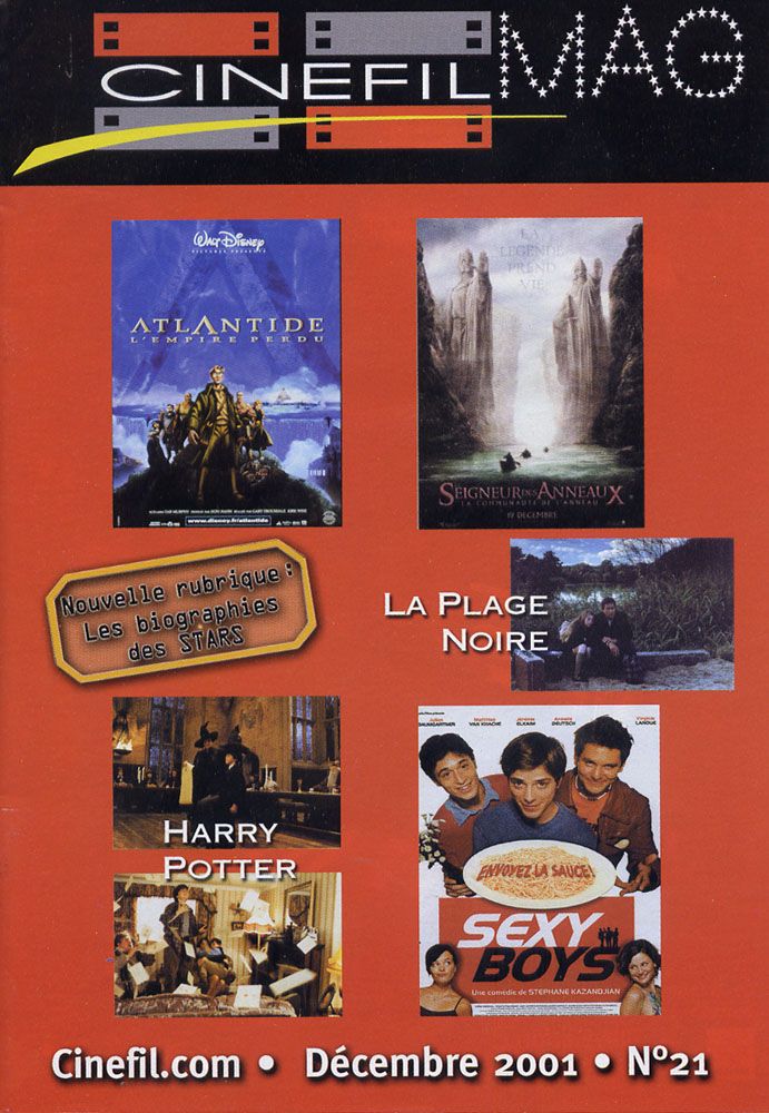 CINEFIL magazine side cover Issue 21 December 2001