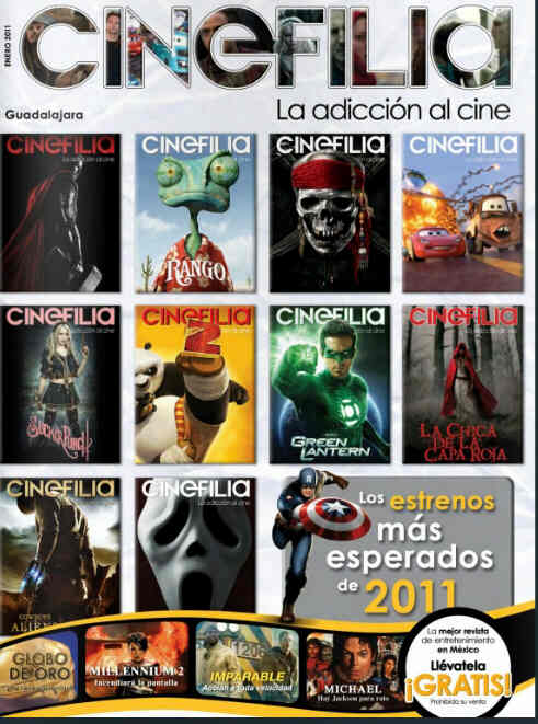 CINEFILIA magazine side cover January 2011