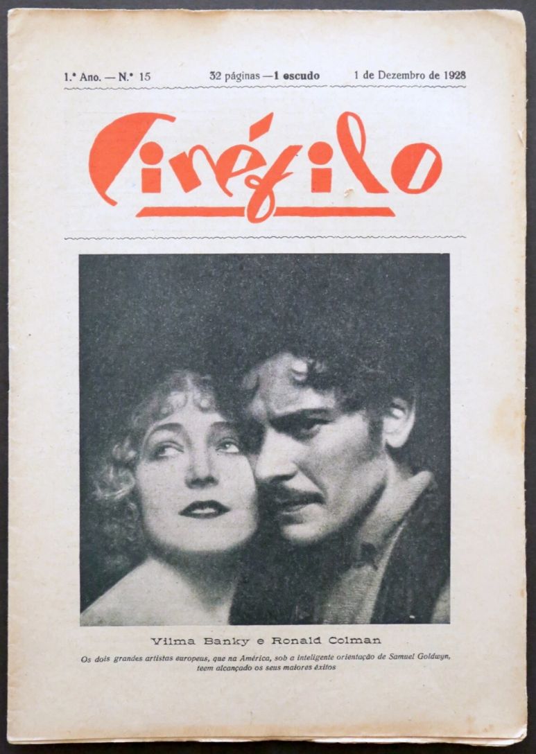 CINEFILO magazine side cover Issue 15 1 December 1928
