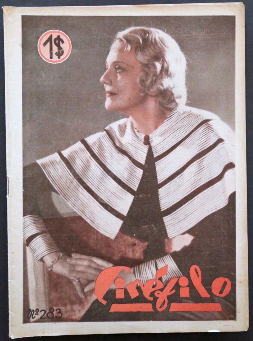 CINEFILO magazine side cover Issue 283 20 January 1934
