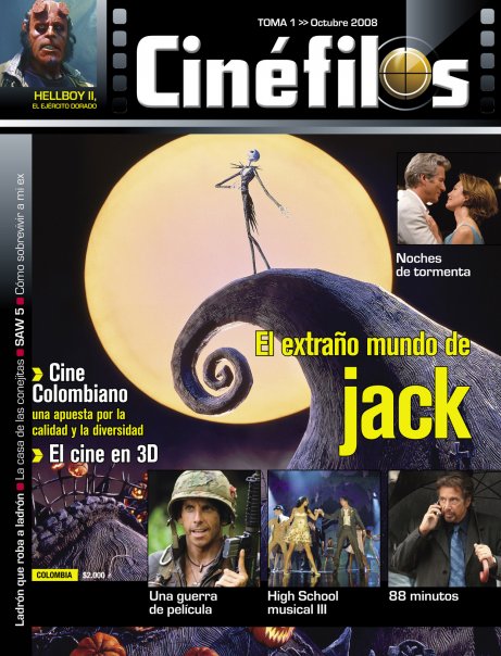 CINEFILOS magazine side cover Issue 1 October 2008