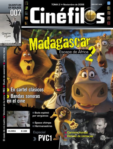 CINEFILOS magazine side cover Issue 2 November 2008