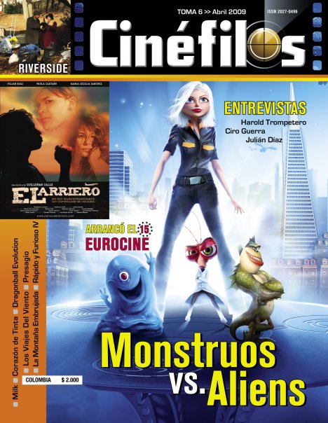 CINEFILOS magazine side cover Issue 6 April 2009