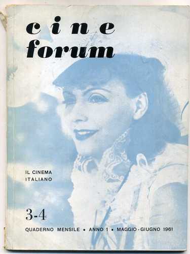 CINEFORUM magazine side cover Issue 3/4 May/June 1961