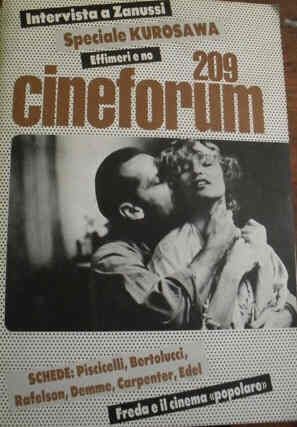 CINEFORUM magazine side cover Issue 209  1981