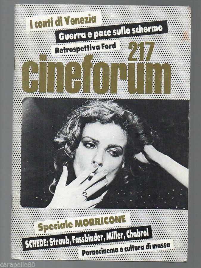 CINEFORUM magazine side cover Issue 217  1982