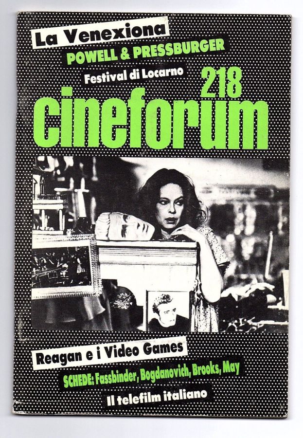CINEFORUM magazine side cover Issue 218  1982