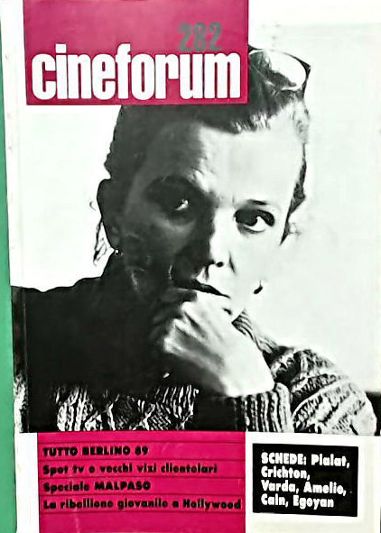CINEFORUM magazine side cover Issue 282  1989