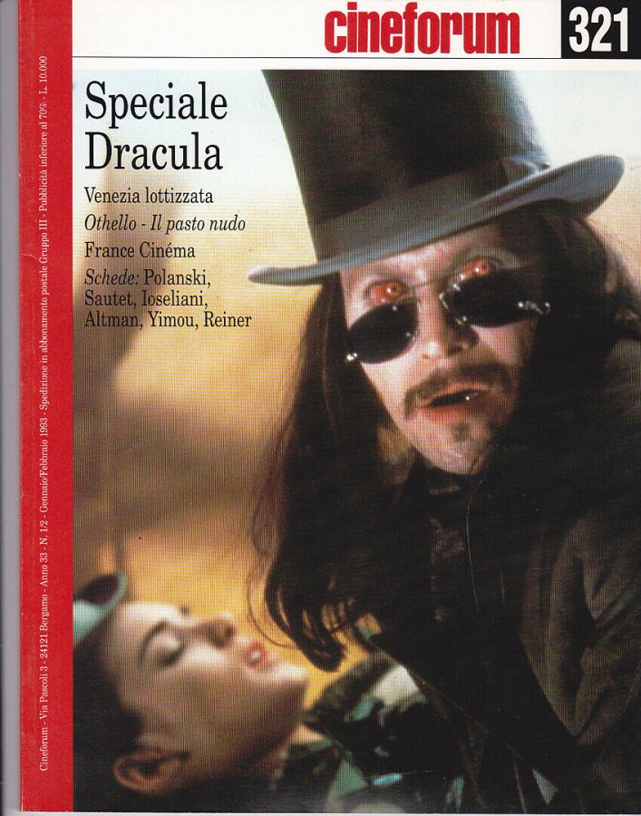 CINEFORUM magazine side cover Issue 321  1993