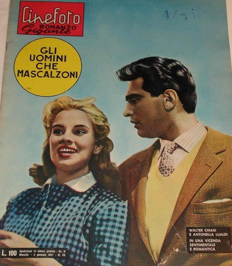 CINEFOTO ROMANZO GIGANTE magazine side cover Issue 23 3 January 1957