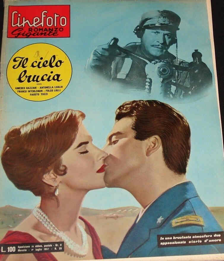 CINEFOTO ROMANZO GIGANTE magazine side cover Issue 29 1 July 1957