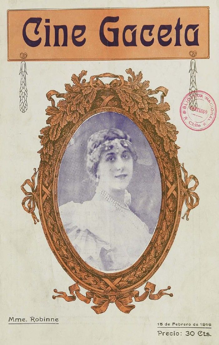 CINE GACETA magazine side cover Issue 8 15 February 1916