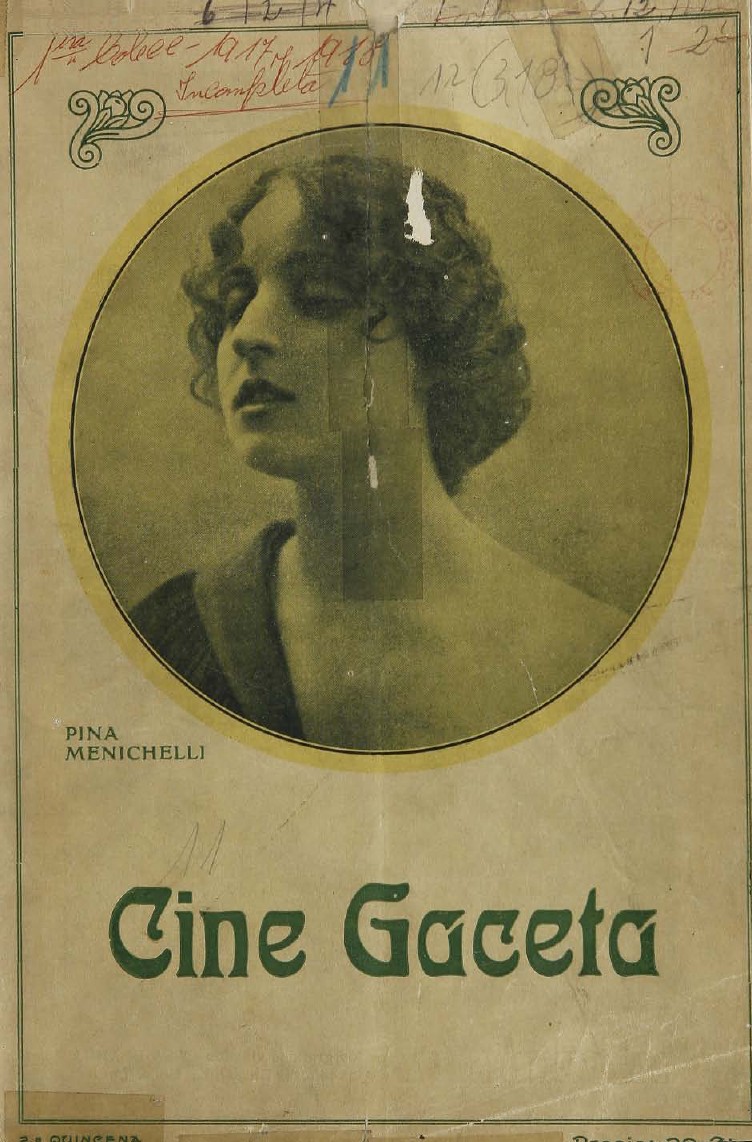 CINE GACETA magazine side cover Issue 1 15 August 1917