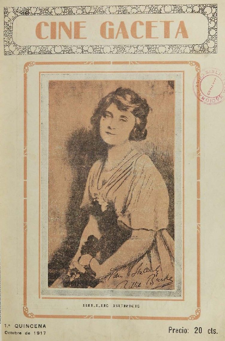CINE GACETA magazine side cover Issue 3 1 October 1917