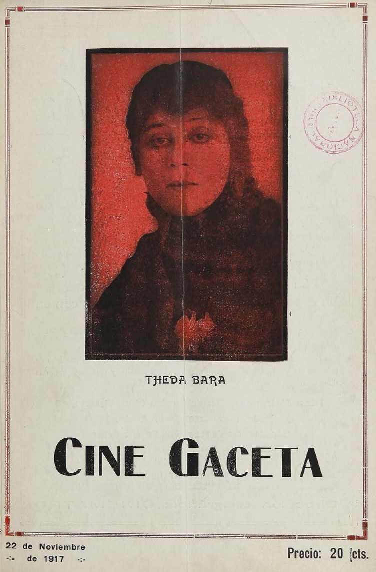 CINE GACETA magazine side cover Issue 5 22 November 1917