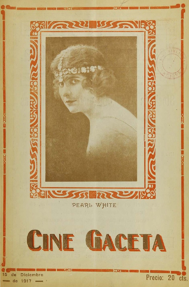 CINE GACETA magazine side cover Issue 7 15 December 1917