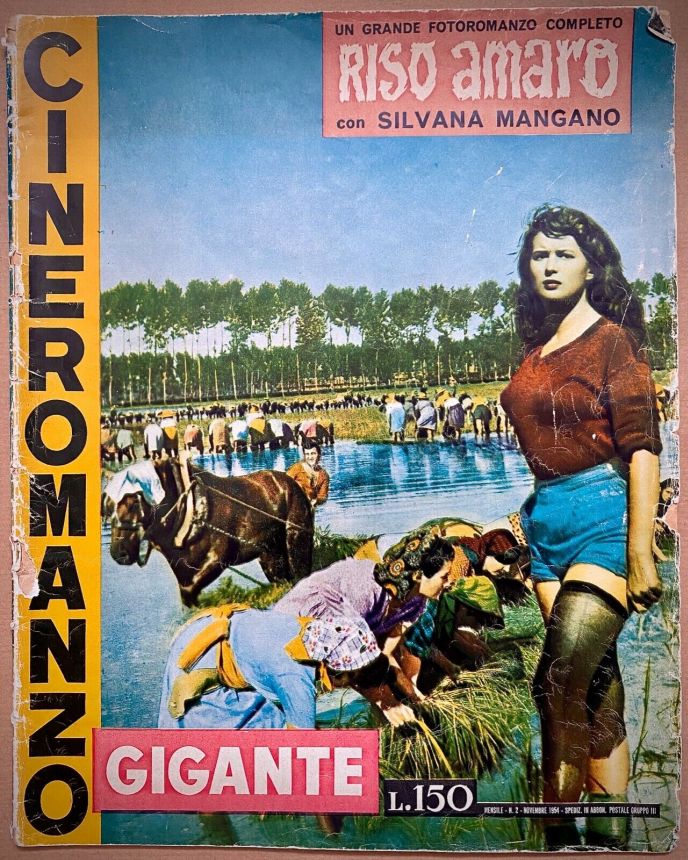 CINEROMANZO GIGANTE magazine side cover Issue 2 November 1954
