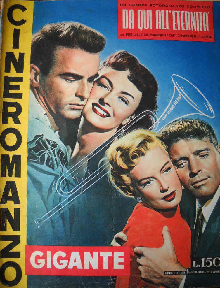 CINEROMANZO GIGANTE magazine side cover Issue 10 July 1955