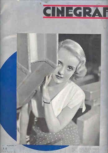 CINEGRAF magazine side cover Issue 8 November 1932