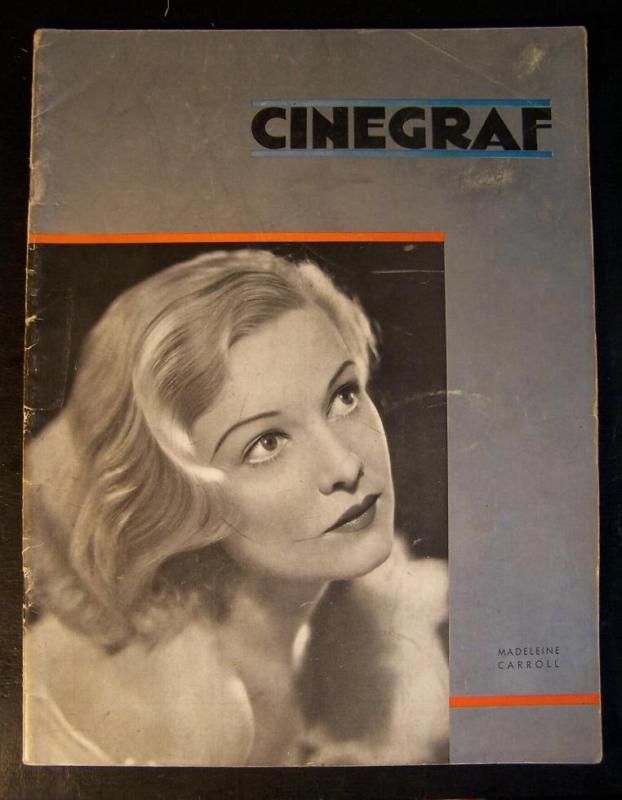 CINEGRAF magazine side cover Issue 29 August 1934