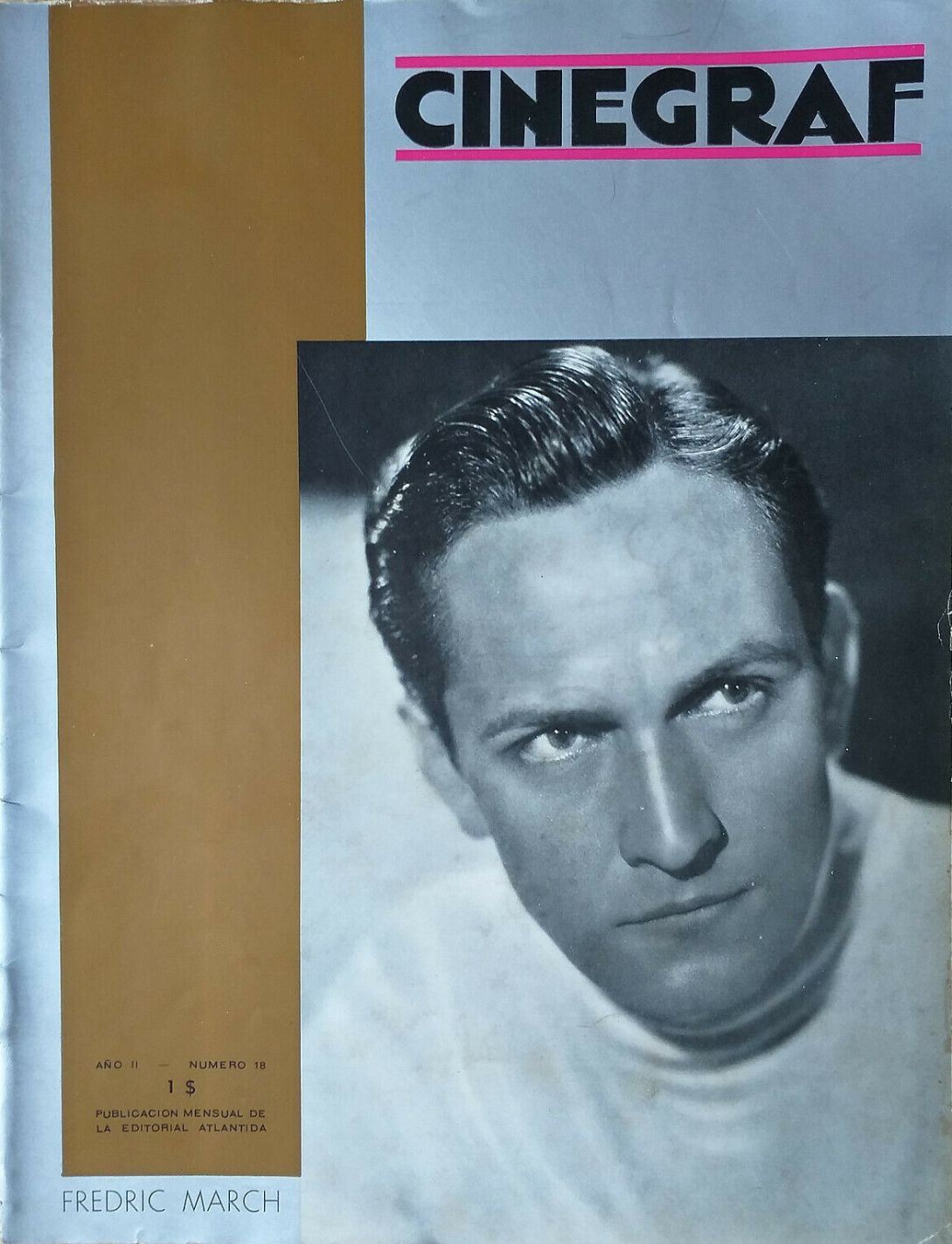 CINEGRAF magazine side cover Issue 18 15 September 1933