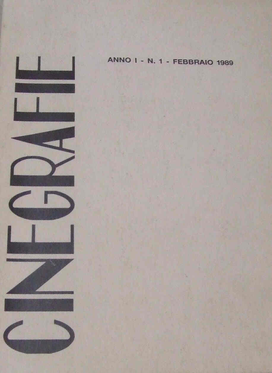 CINEGRAFIE magazine side cover Issue 1 February 1989