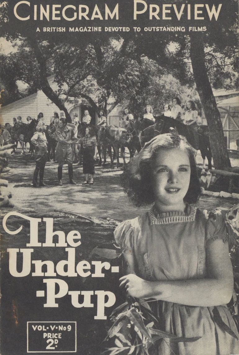 CINEGRAM PREVIEW magazine side cover  Vol 5 # 9 27 December 1939