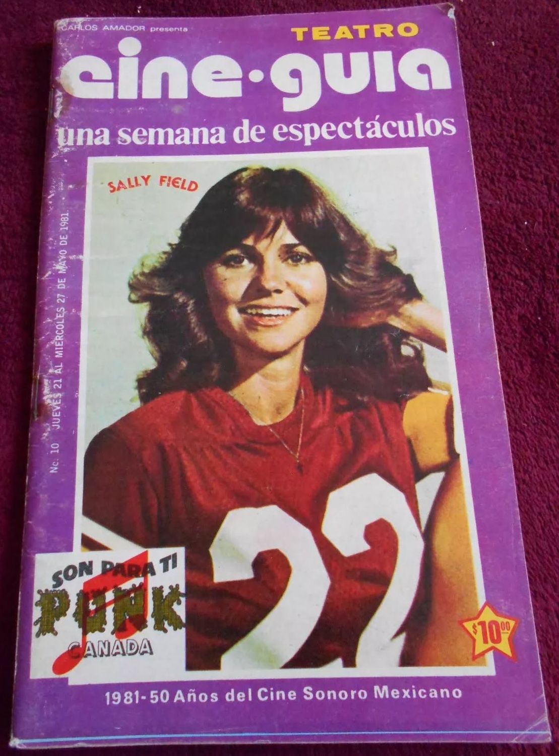 CINE GUIA magazine side cover Issue 10 21 May 1981