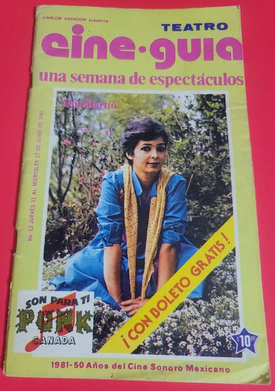 CINE GUIA magazine side cover Issue 13 11 June 1981