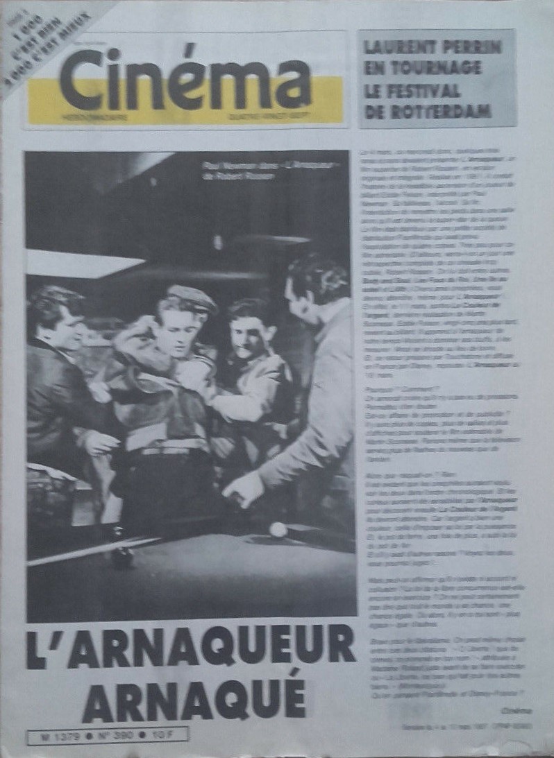 CINEMA HEBDOMADAIRE magazine side cover Issue 390 4 March 1987
