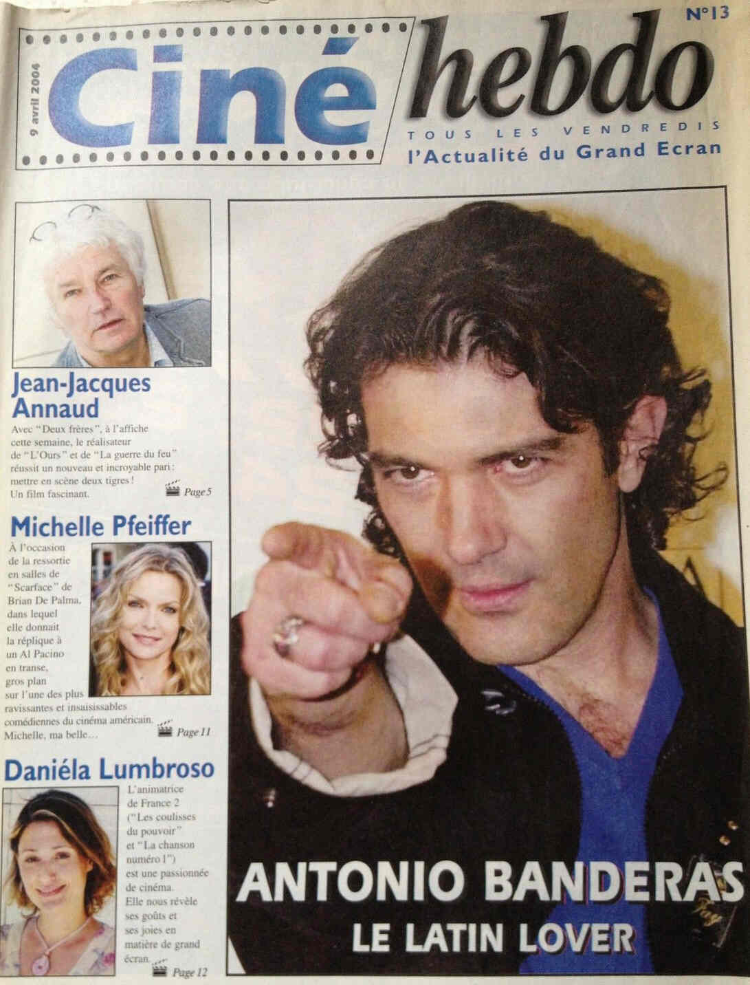 CINE HEBDO magazine side cover Issue 13 9 April 2004