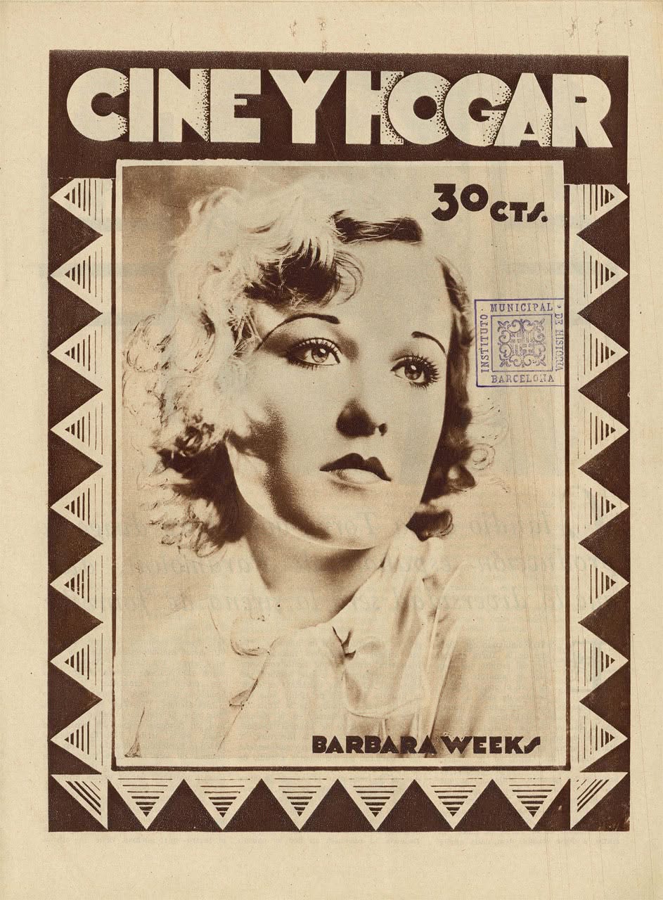 CINE Y HOGAR magazine side cover Issue 3 4 November 1931