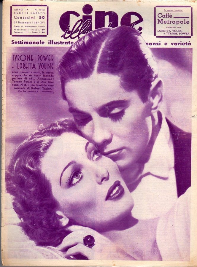 CINE ILLUSTRATO magazine side cover Issue 645 27 November 1937