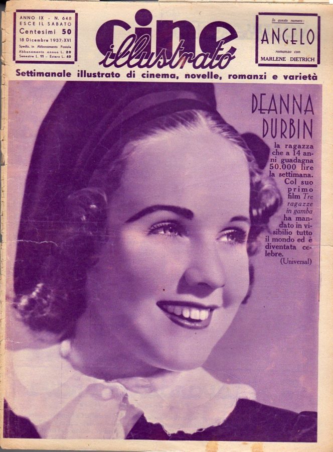CINE ILLUSTRATO magazine side cover Issue 648 18 December 1937