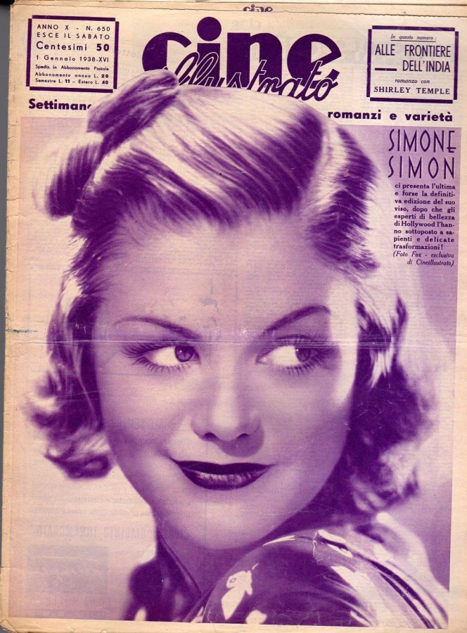 CINE ILLUSTRATO magazine side cover Issue 650 1 January 1938