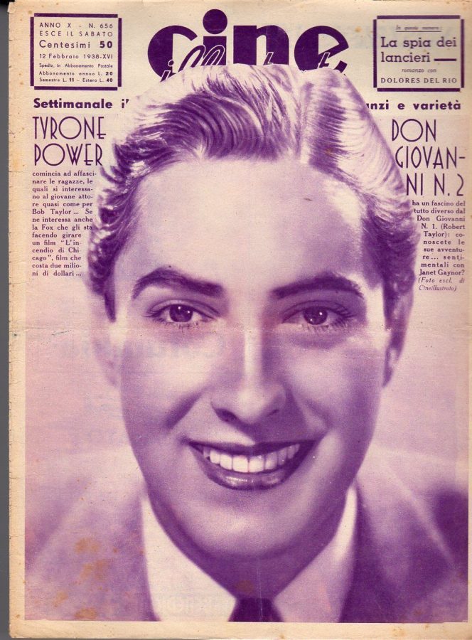 CINE ILLUSTRATO magazine side cover Issue 656 12 February 1938
