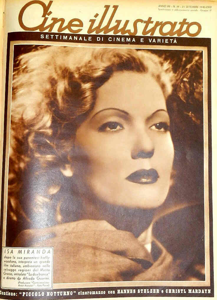 CINE ILLUSTRATO magazine side cover Issue 39 25 September 1940
