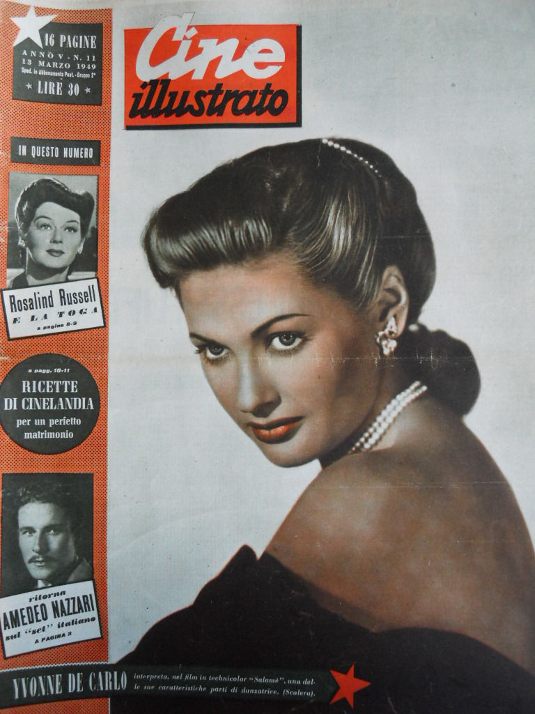 CINE ILLUSTRATO magazine side cover Issue 11 13 March 1949