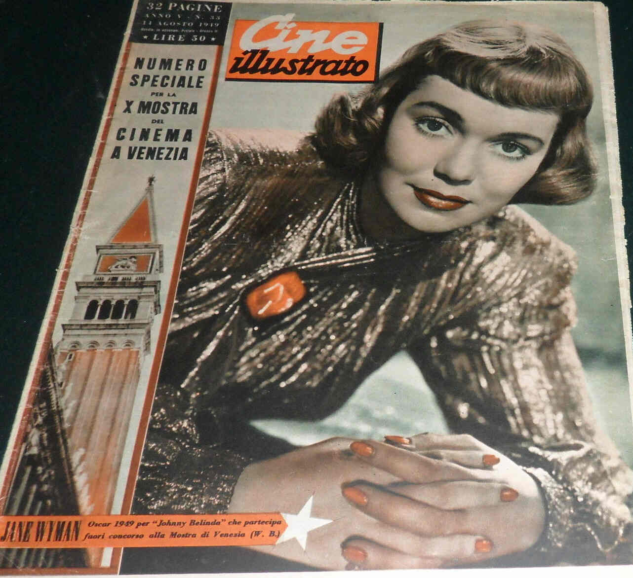 CINE ILLUSTRATO magazine side cover Issue 33 14 August 1949