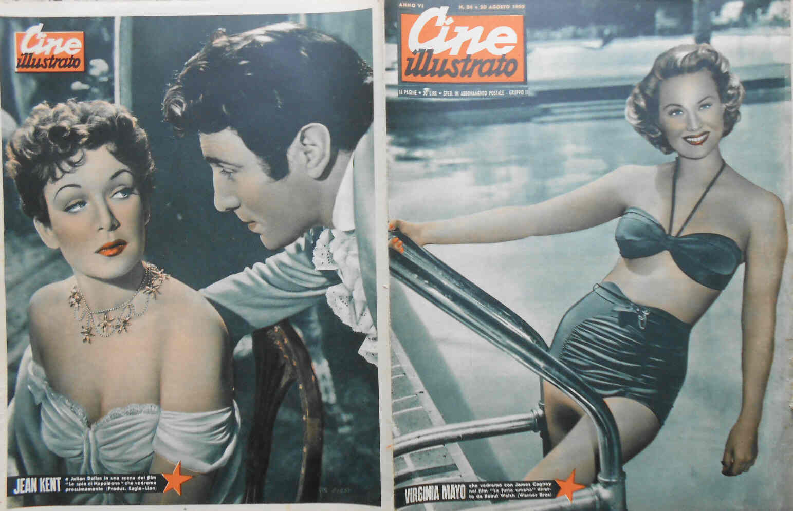 CINE ILLUSTRATO magazine side cover Issue 34 20 August 1950