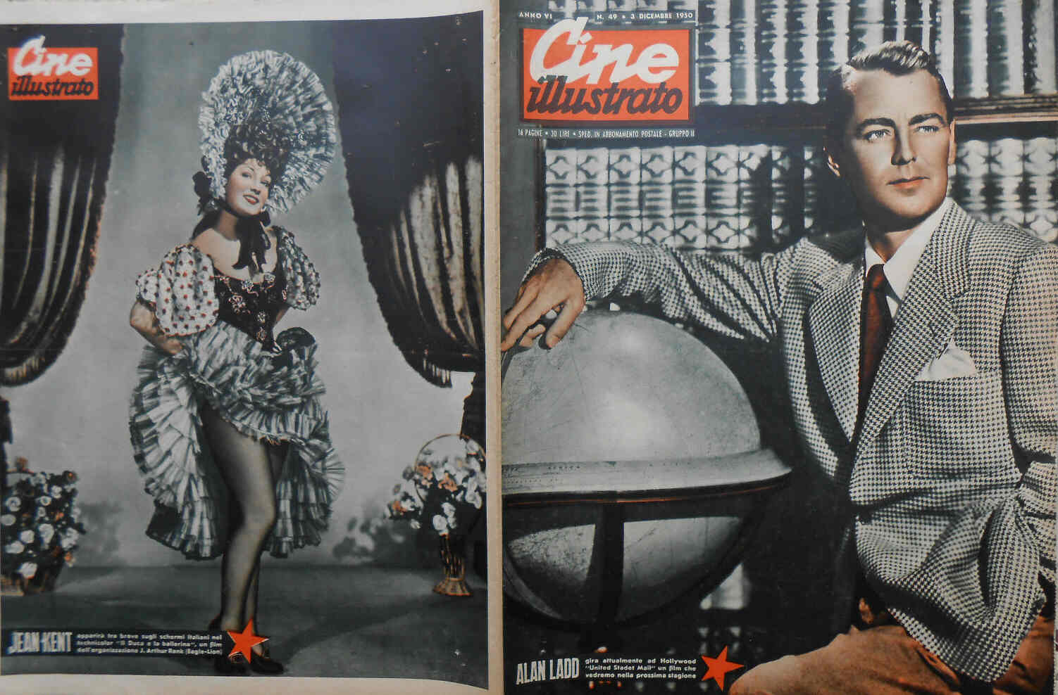 CINE ILLUSTRATO magazine side cover Issue 49 3 December 1950